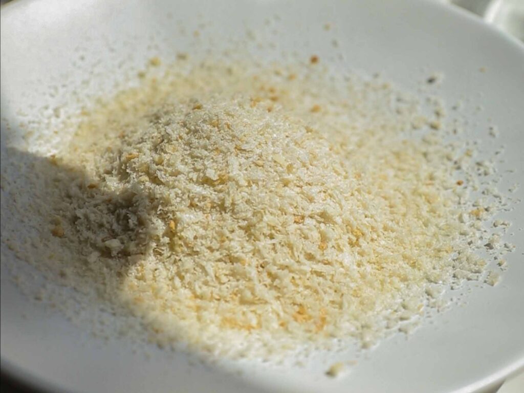 close up of panko with salt